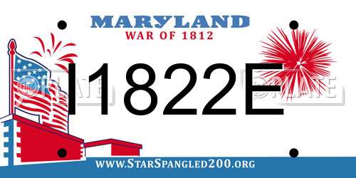 I1822E Maryland License Plate