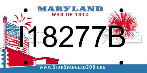 I18277B Maryland License Plate