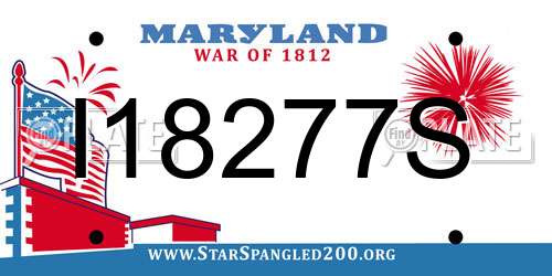 I18277S Maryland License Plate