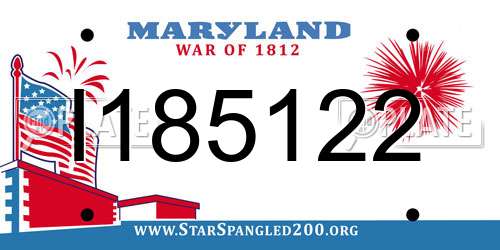 I185122 Maryland License Plate