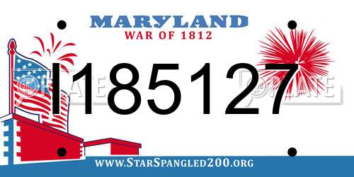 I185127 Maryland License Plate