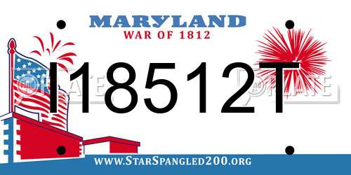 I18512T Maryland License Plate