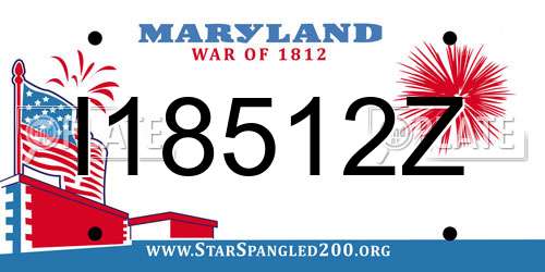 I18512Z Maryland License Plate
