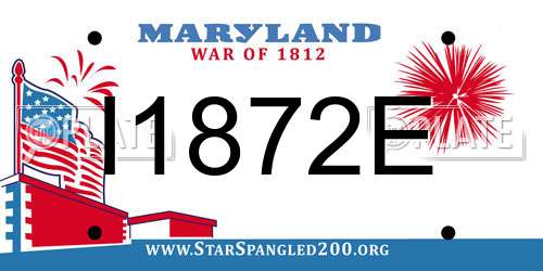 I1872E Maryland License Plate
