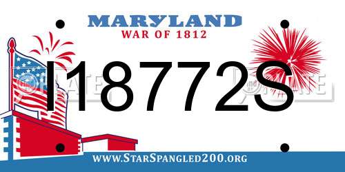 I18772S Maryland License Plate