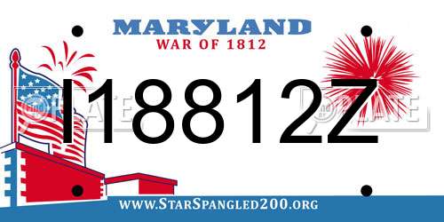 I18812Z Maryland License Plate