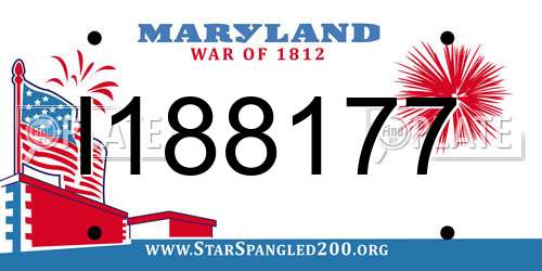 I188177 Maryland License Plate