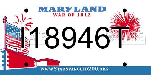 I18946T Maryland License Plate
