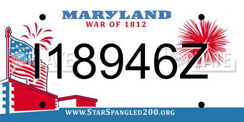 I18946Z Maryland License Plate