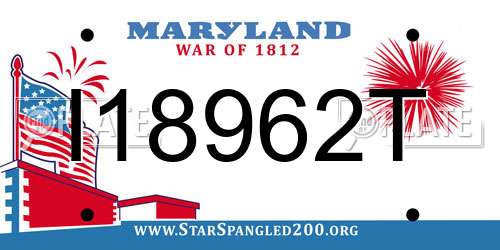 I18962T Maryland License Plate