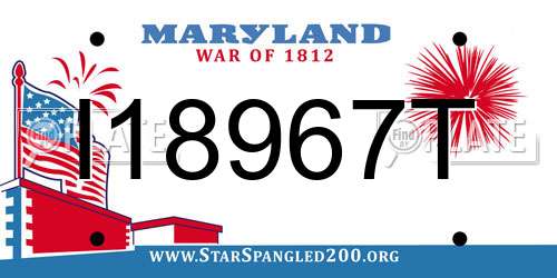 I18967T Maryland License Plate