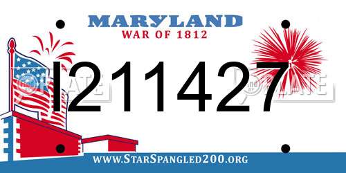 I211427 Maryland License Plate