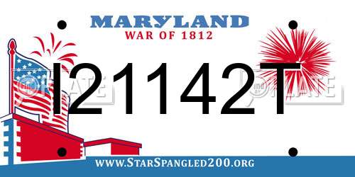 I21142T Maryland License Plate