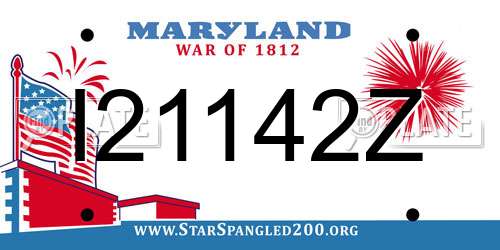 I21142Z Maryland License Plate