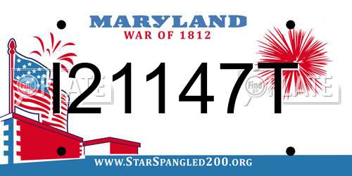 I21147T Maryland License Plate