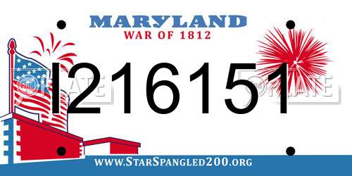 I216151 Maryland License Plate