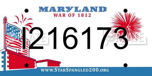 I216173 Maryland License Plate