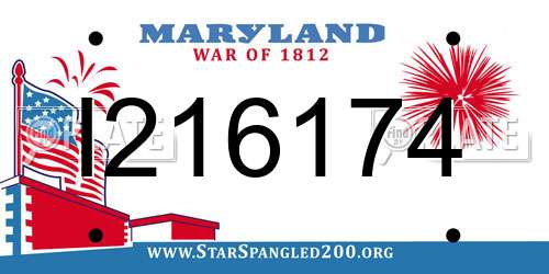 I216174 Maryland License Plate