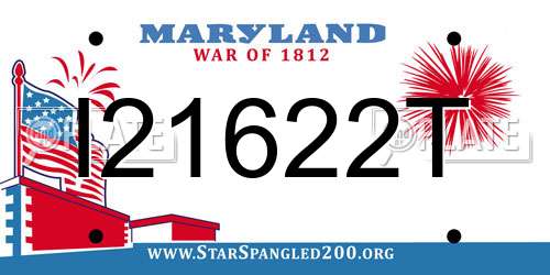 I21622T Maryland License Plate