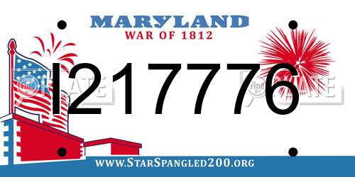 I217776 Maryland License Plate