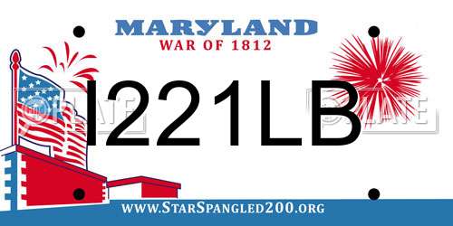 I221LB Maryland License Plate