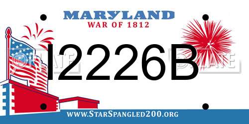 I2226B Maryland License Plate