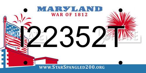 I22352T Maryland License Plate