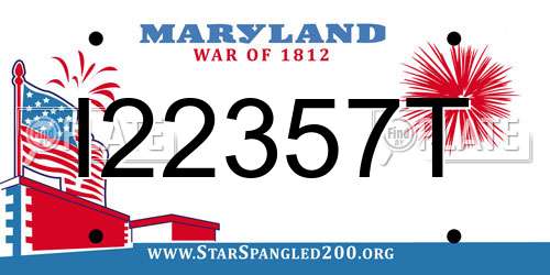 I22357T Maryland License Plate