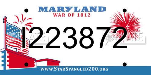 I223872 Maryland License Plate