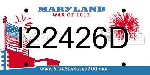 I22426D Maryland License Plate