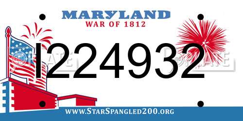 I224932 Maryland License Plate