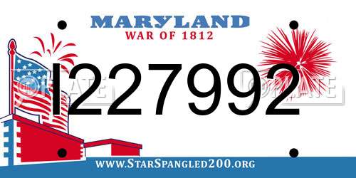 I227992 Maryland License Plate