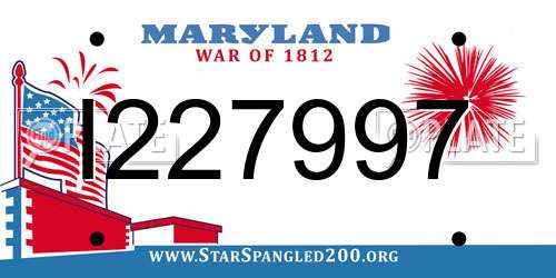 I227997 Maryland License Plate