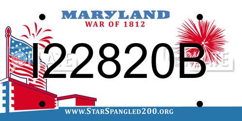 I22820B Maryland License Plate