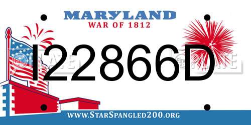 I22866D Maryland License Plate