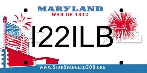 I22ILB Maryland License Plate