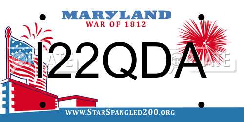 I22QDA Maryland License Plate