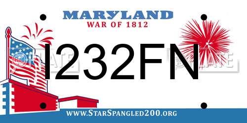 I232FN Maryland License Plate