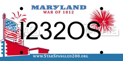 I232OS Maryland License Plate