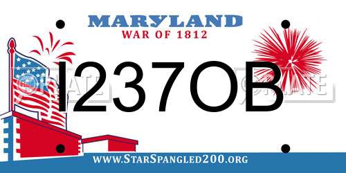 I237OB Maryland License Plate