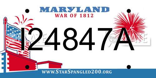 I24847A Maryland License Plate