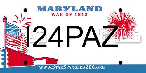 I24PAZ Maryland License Plate