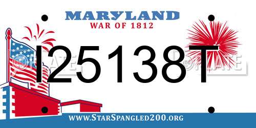 I25138T Maryland License Plate