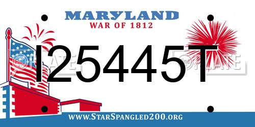 I25445T Maryland License Plate