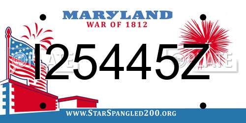 I25445Z Maryland License Plate