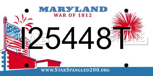 I25448T Maryland License Plate