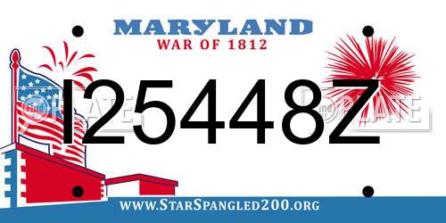 I25448Z Maryland License Plate