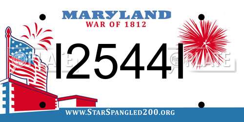 I2544I Maryland License Plate