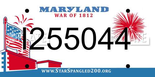 I255044 Maryland License Plate