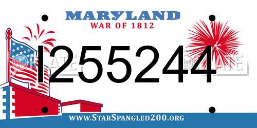 I255244 Maryland License Plate